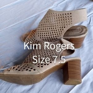 Kim Rogers 2" sq heel stretch fit sandles